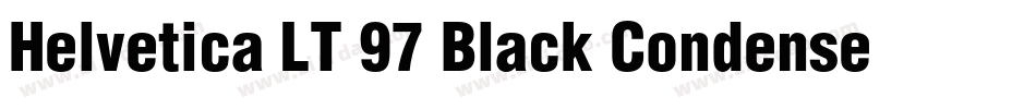 Helvetica LT 97 Black Condensed字体转换